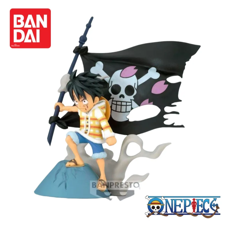 Bandai Banpresto One Piece en Stock Monkey D Luffy estatuilla figura de acción 100% Original y genuino mercancía de Anime regalos de vacaciones