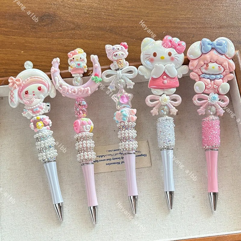 

Kawaii Hello Kitty Ballpoint Pen Cute Cartoon Girl Heart Spinning Children Stationery Pen Office Supplies Student Gift Wholesale