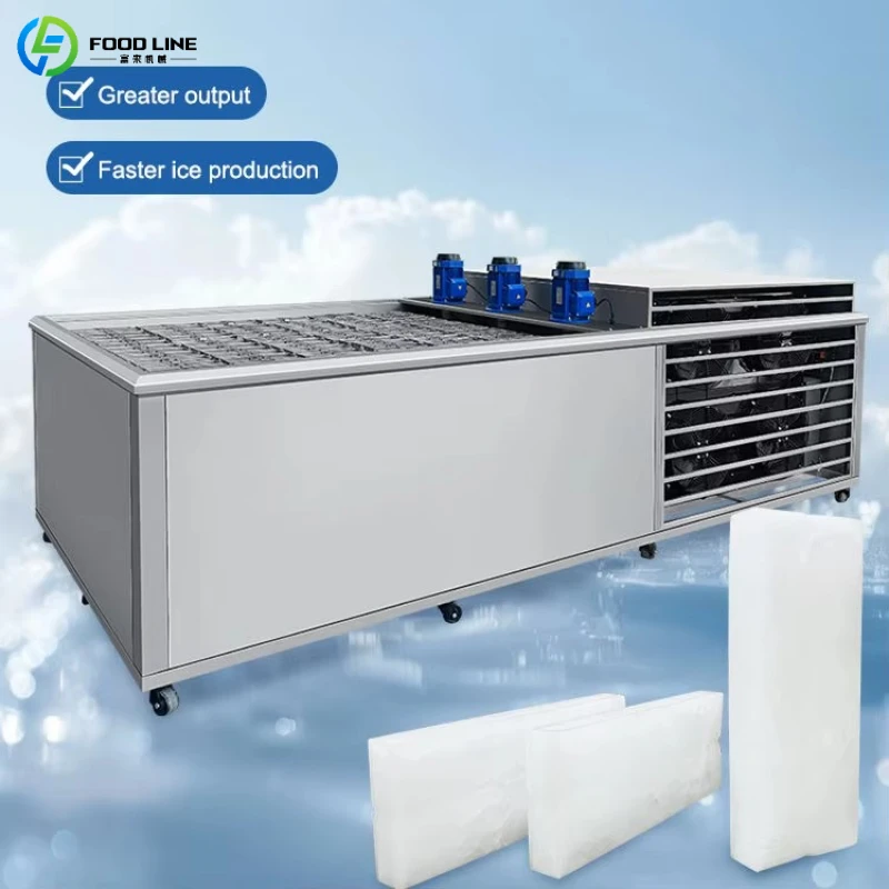 Customized Ice Brick Machine Commercial Ice Block Making Machine 1ton for Seafood Processing Factory Use