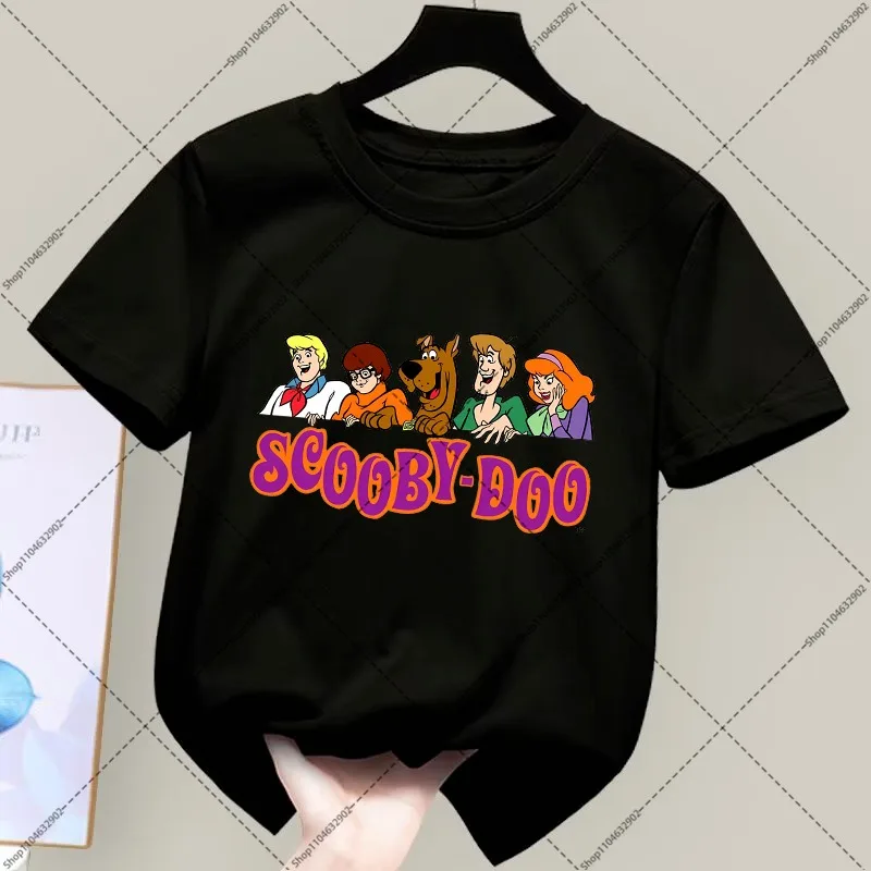Scooby Doo Boys Girls Cute T-shirts Cartoon Anime Pattern Printed T-Shirt Children Summer Clothes Funny Tops Birthday Party Gift