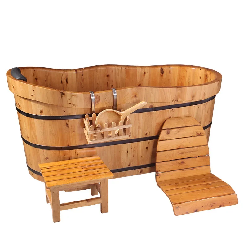 

Cedar wood bath bucket Adult bath bucket Bath foot fumigation bucket