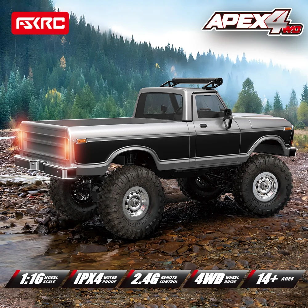 New HB R1610 2.4G RC Truck 1/16 Full Proportion 4WD High Speed Off-Road Climbing Car Lighting Model Toy Racing Rally