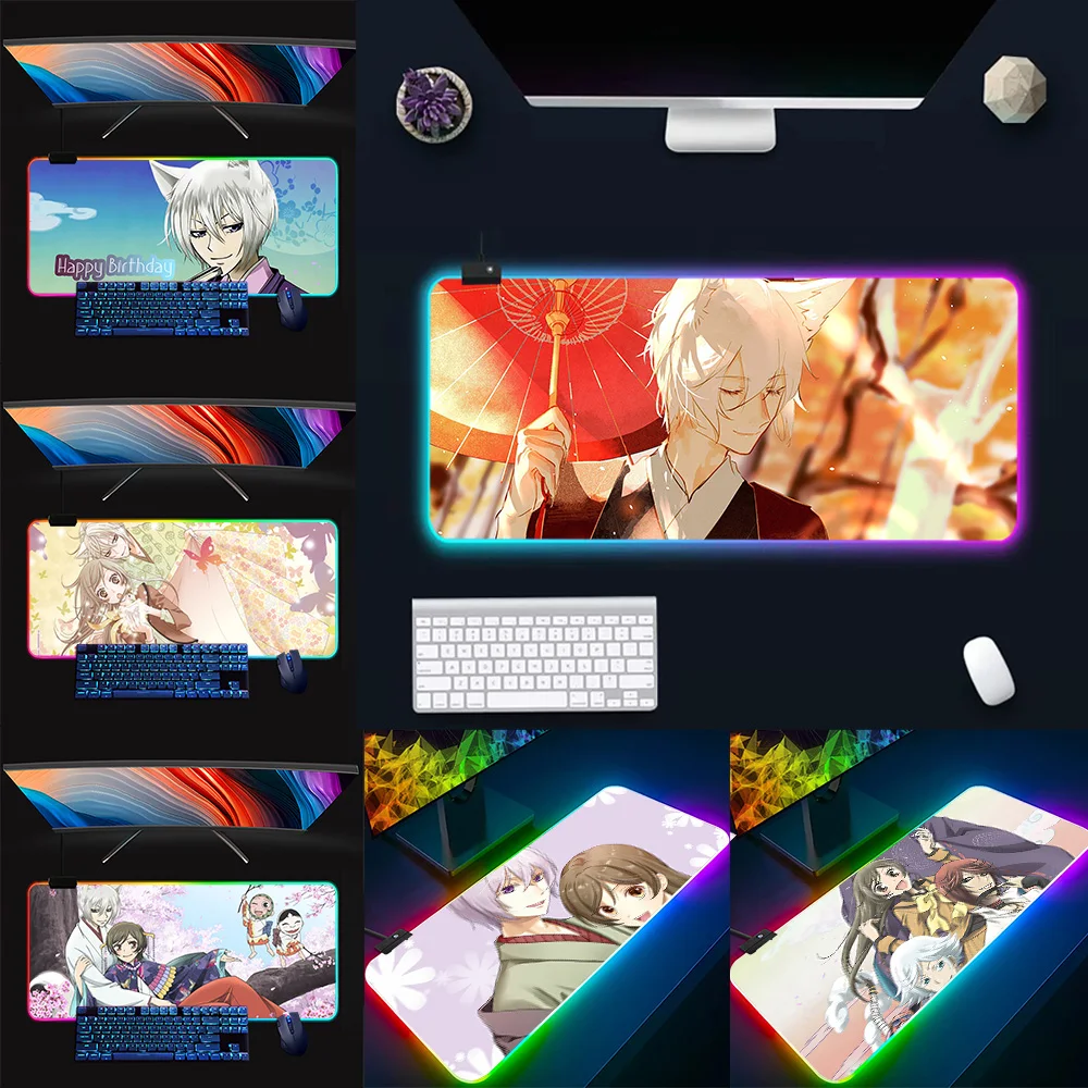 

K-Kamisama K-Kiss RGB Pc Gamer Keyboard Mouse Pad Mousepad LED Glowing Mouse Mats Rubber Gaming Computer Mausepad