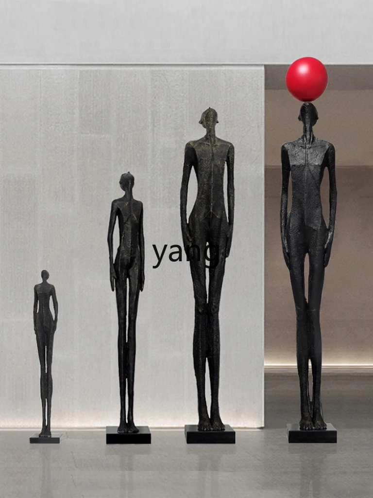 CX Abstract Humanoid FRP Looking-up Sculpture Large Floor Ornaments Hallway Lobby Decoration