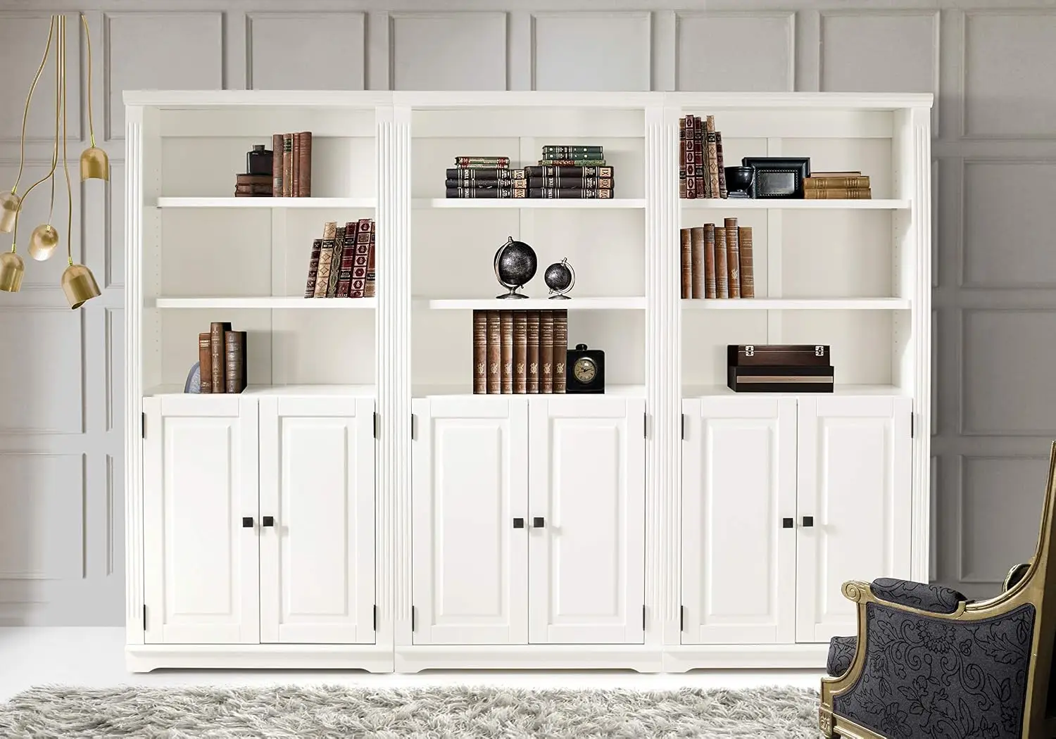 6ft White Wood Bookcase 5-Tier Open Storage Display Shelf Home Office Library, Customized