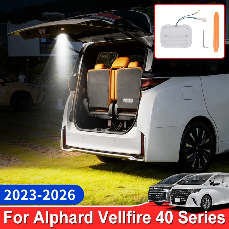 

For 2023-2026 Toyota Alphard Vellfire 40 Series Trunk Cargo LED Light Lamp Interior Lighting Replacement Auto Accessories Parts