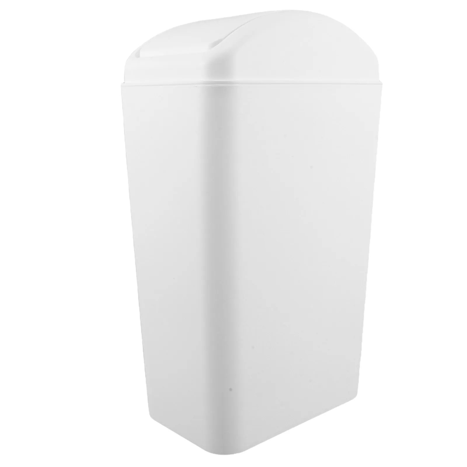 

Slim Plastic Swing Lid Trash Can Large Capacity Space-Saving Garbage Bin for Kitchen Bathroom Bedroom Indoor Waste Container