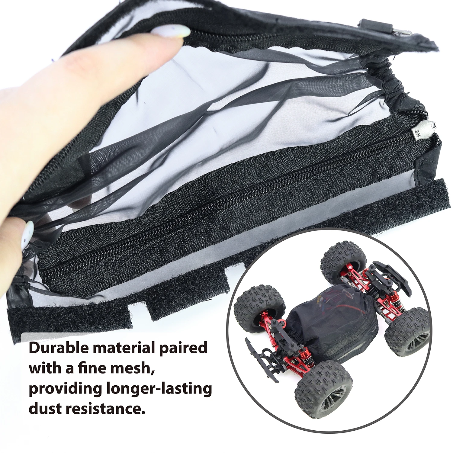 MJX Waterproof Chassis Dirt Dust Cover Zipper-Type Nylon Mesh Protection For MJX 16207 16208 16209 16210 Spare Parts 16150