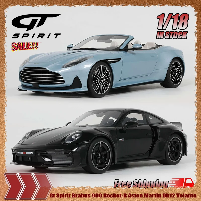 

New Gt Spirit 1:18 Brabus 900 Rocket-R Aston Martin Db12 Volante Simulation Resin Car Model Customized Kid Toys Collection Gifts