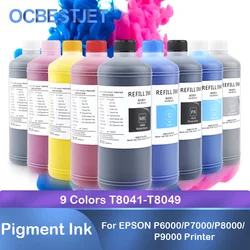 T8041 T8049 High Quality 1000ML Pigment Ink 9 Colors  For Epson P6000 P7000 P8000 P9000 Printer