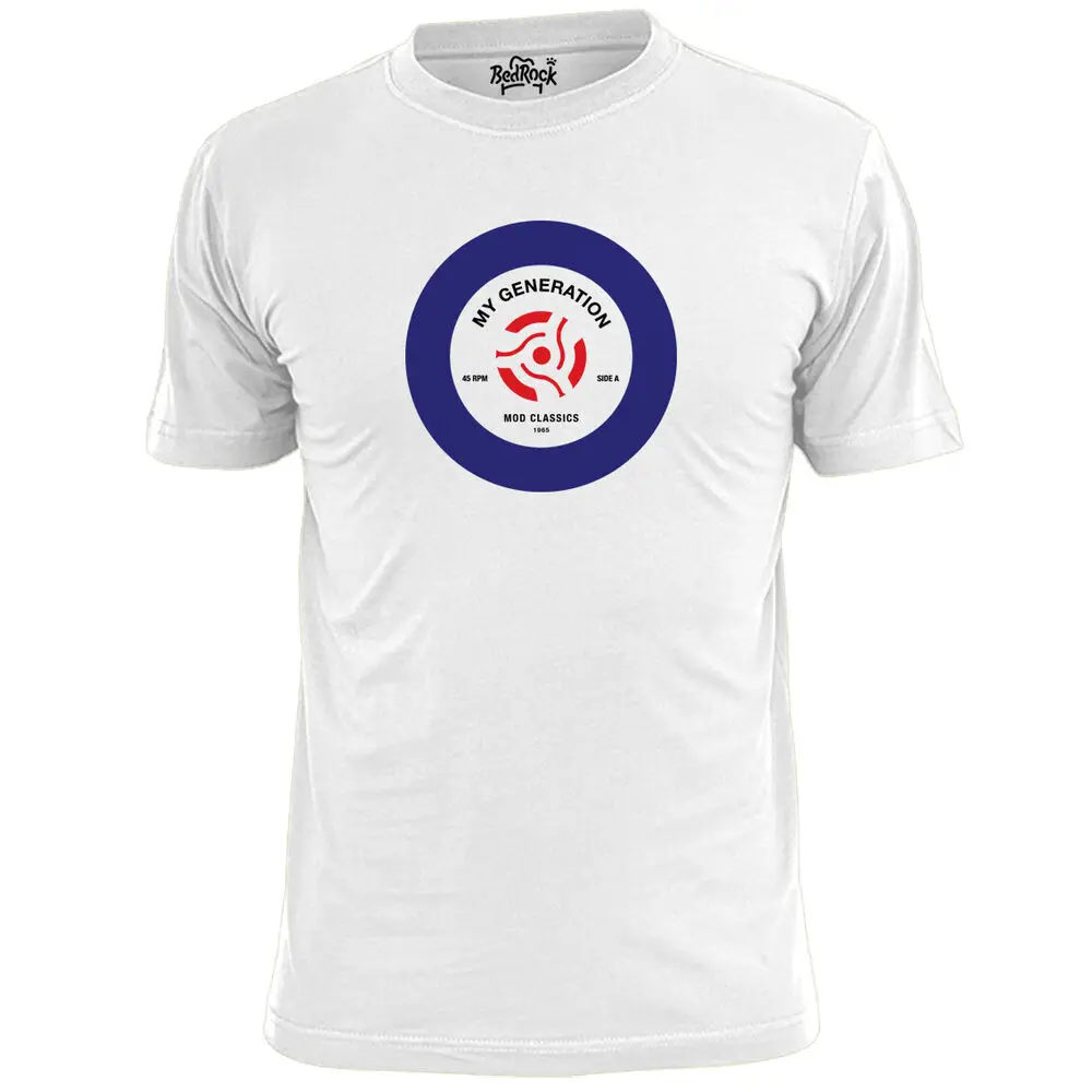 Mens My Generation Inspired Vinyl Disc Mod T Shirt Jam Weller Who Quadrophenia  High Quality 100%Cotton Short Sleeve