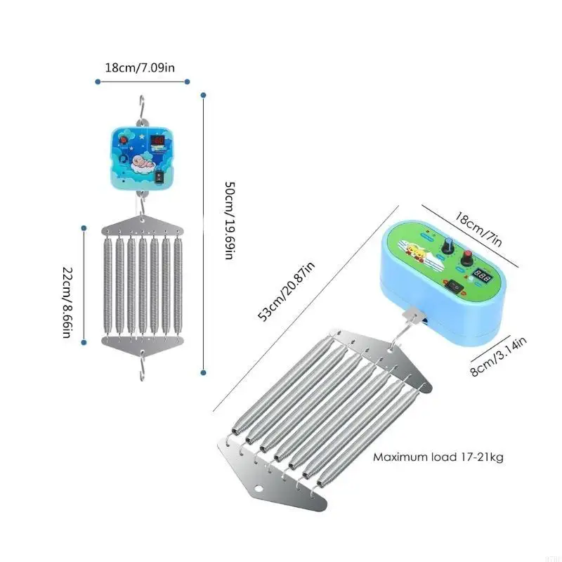 97BE Автоматизированная детская колыбелька Контроллер качелей с регулируемой интенсивностью и функциями безопасности механизм