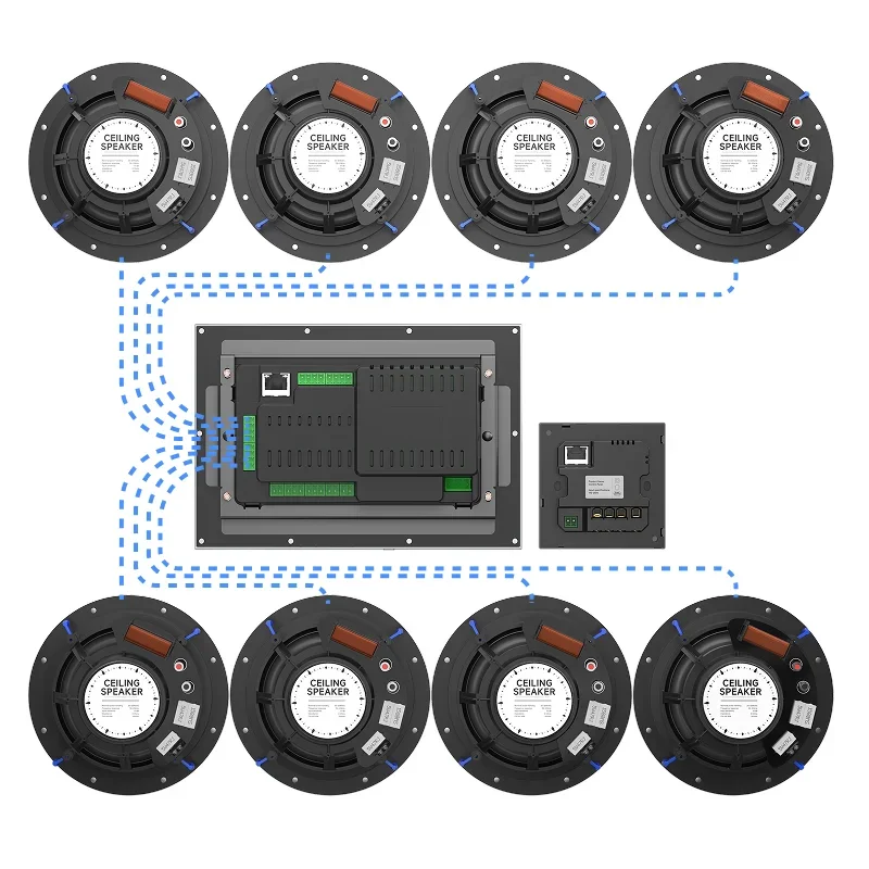 

Home Entertainment Smart Home Package P8 Host 8 Ceiling Speakers 8-inch Smart Control Panel Seamless Management For Hotel