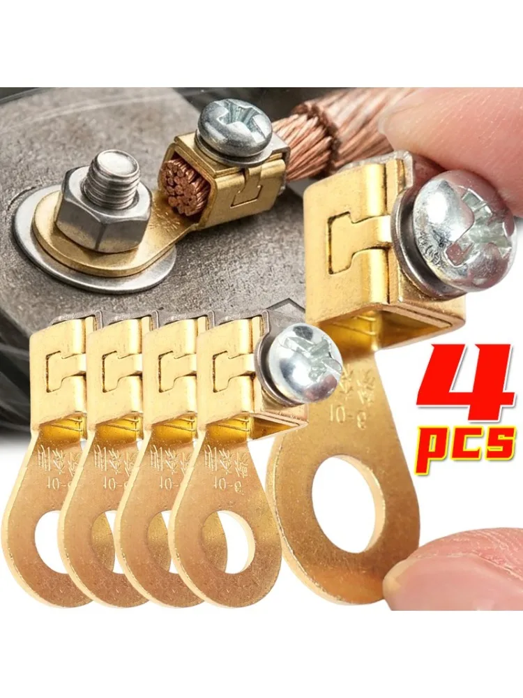 Złącza akumulatora samochodowego, szczypce do zaciskania przewodów z miedzi, złączki, tuleje zaciskowe do akumulatora samochodowego, części zamienne. (4pcs) — Zdjęcie 2 z 2