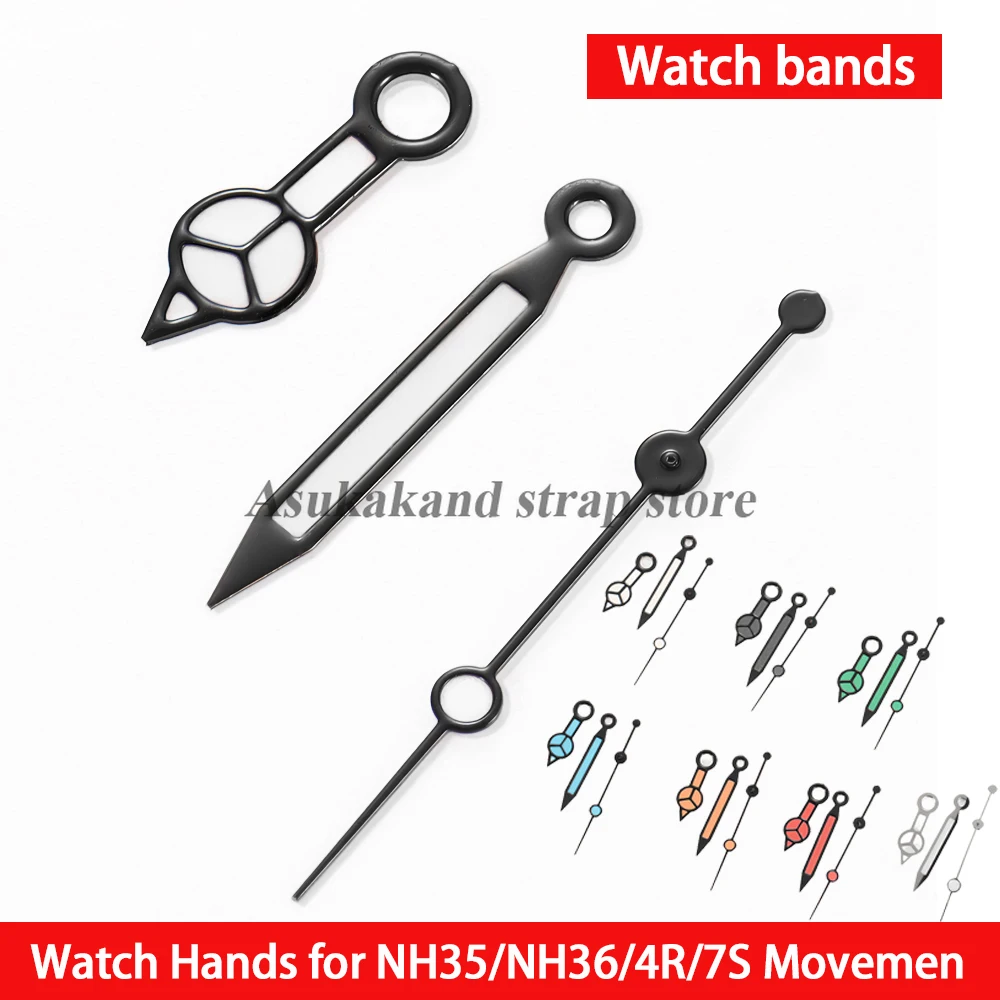 Green Luminous Watch Hands for Automatic Movement Watch Parts For NH35 NH36/4R/7S Movement Watches Pointers Accessories