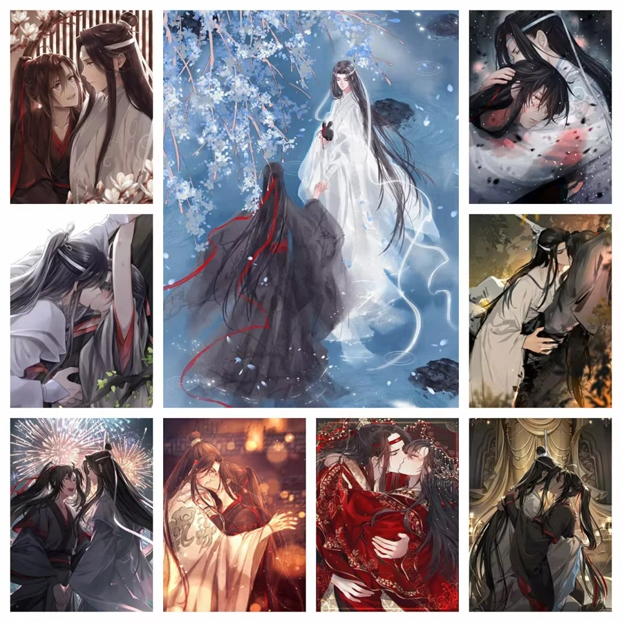 Grandmaster of Demonic Cultivation Diamond Painting Drills Anime Mo Dao Zu Shi Cross Stitch Wei Wuxian Photo Home Decor