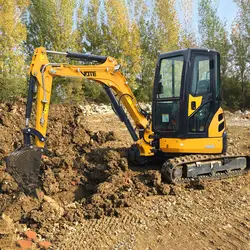 Mini Escavadeira com Cabine com Balanço Lateral Hidráulica, Micro Digger de Esteira, 2 Ton, 3 Ton, 3500kg, para Venda, VTW-35