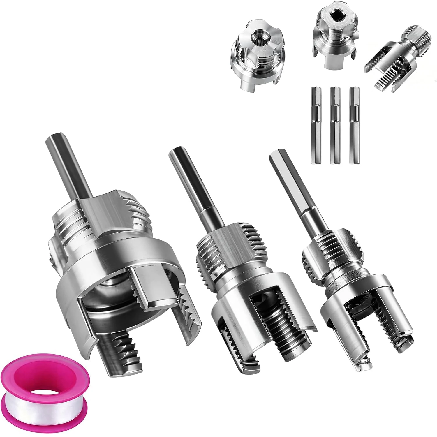7pcs Pipe Threading Bit Set,1/2 3/4 1 Inch, Internal External Thread Cutter for PVC PPR MPP Plastic Water Pipe Installation