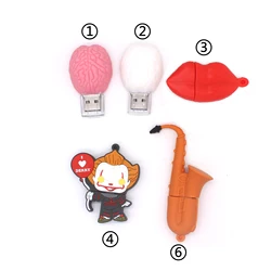 Clé Usb mignonne, support à mémoire de 4GB 8GB 16GB 32GB 64GB, lecteur Flash, Saxophone, cadeaux sympas