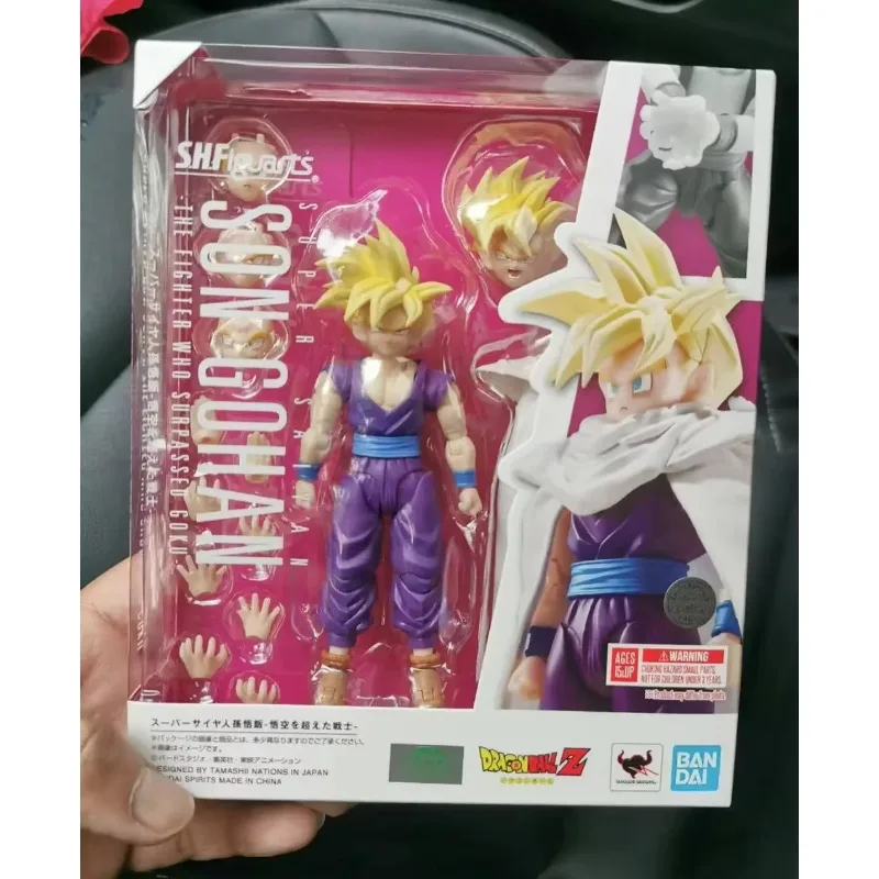 100% Bandai S.H.Figuarts Original Shf Dragon Ball Son Gohan el luchador que supera Goku figuras de acción juguetes en miniatura de Pvc