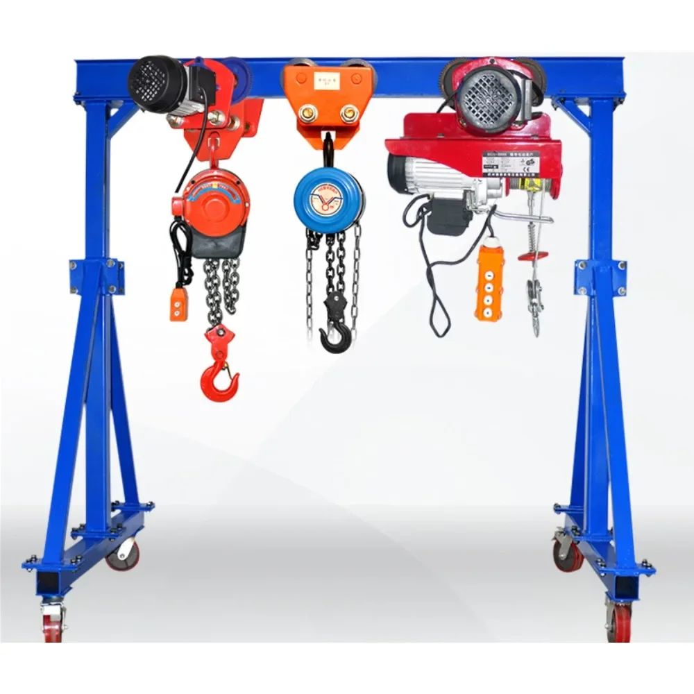 Mobile gantry crane small hand push detachable electric lift