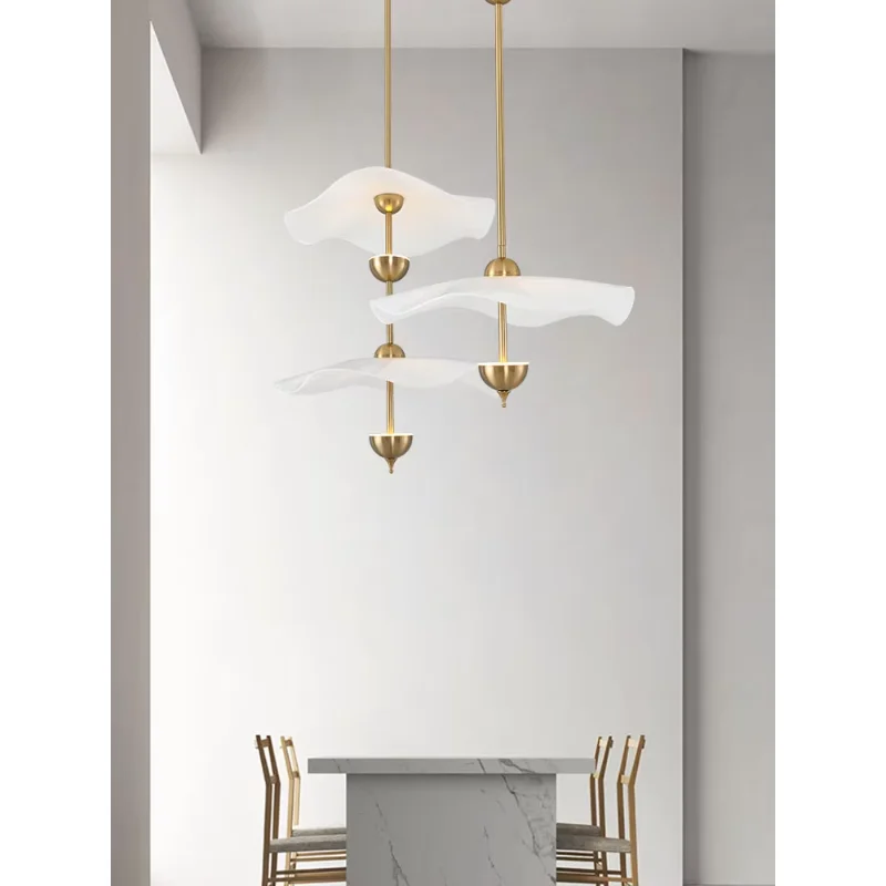 Nordic Postmodern Simple Atmosphere Designer Living Room Dining Room Chandelier Art Acrylic Led Staircase Bar Bedroom Lamps
