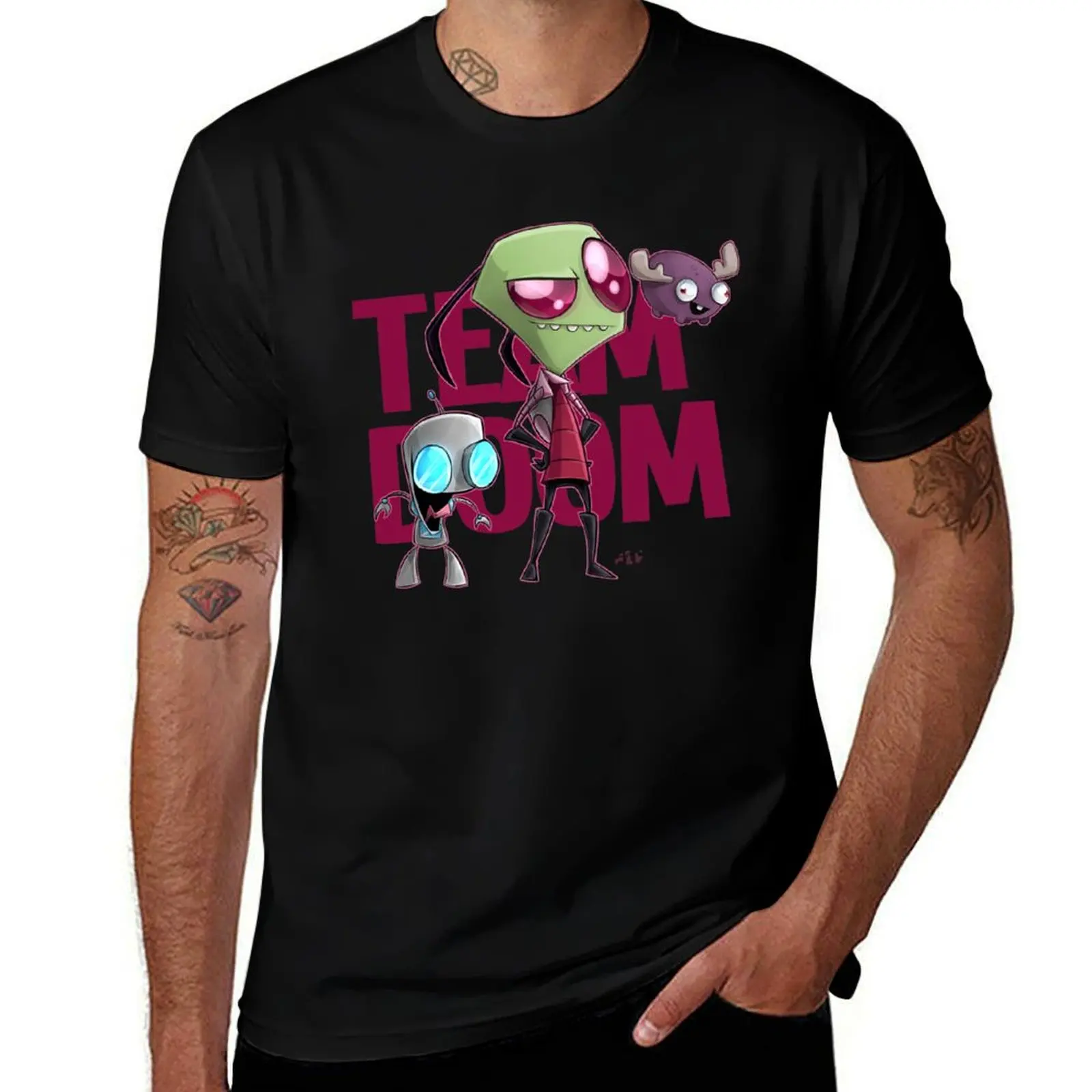 Team Doom T-Shirt Aesthetic clothing topping Clothing plain black t shirts men