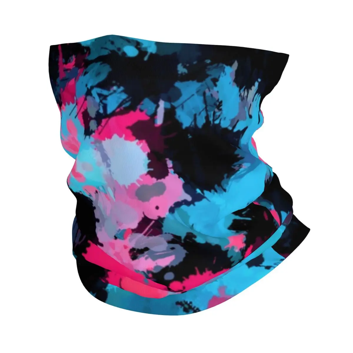 Pink Blue Paint Camouflage Bandana Neck Gaiter Camo Balaclavas Mask Scarf Multi-use Cycling Outdoor Sport Unisex Adult Windproof