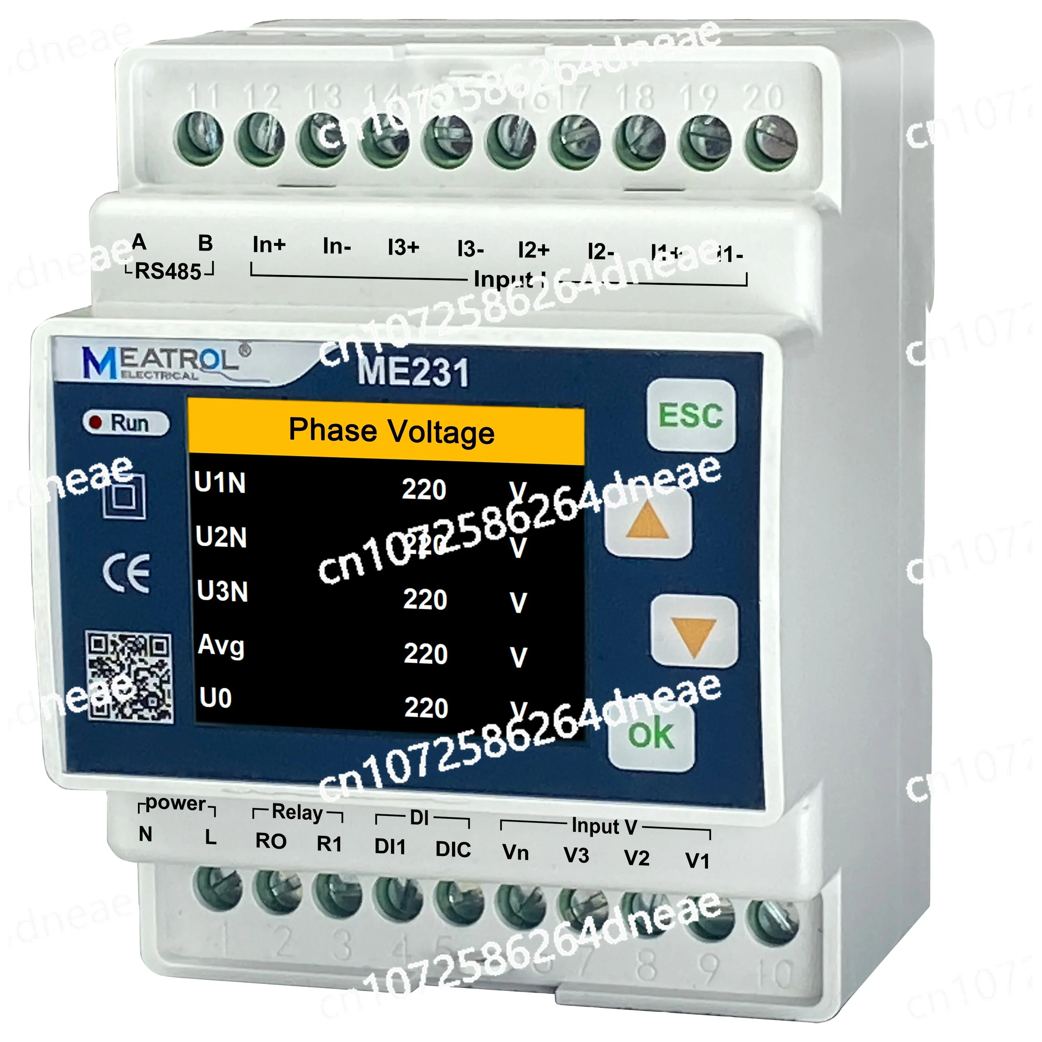 231High Quality Coil 333mV Split Core CT Connected RS485 RTU Energy Meter