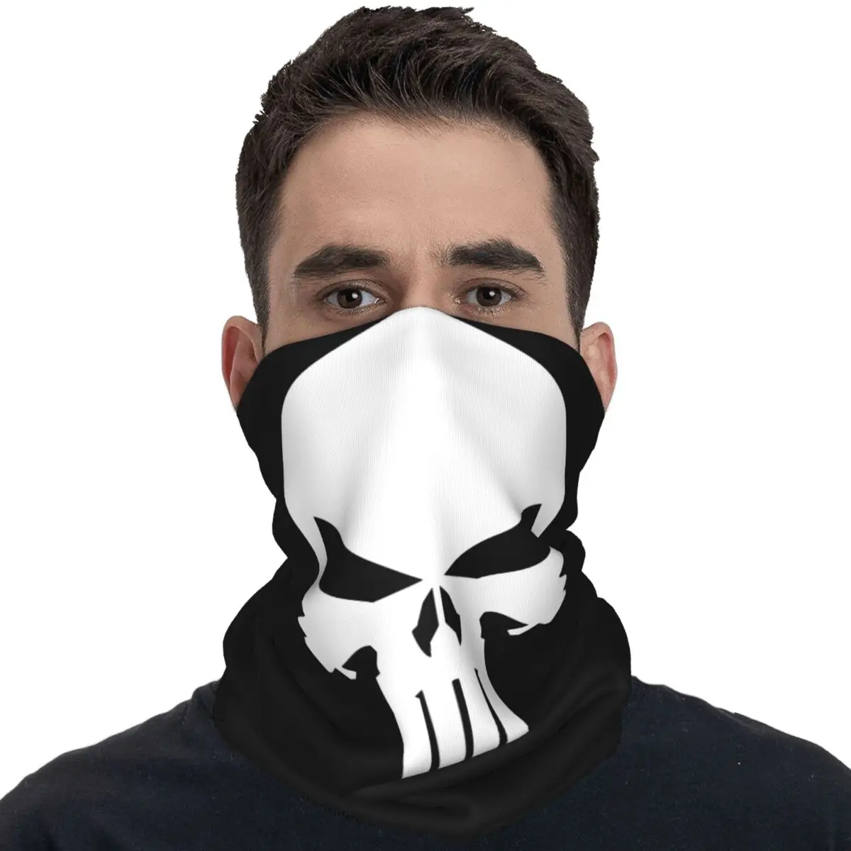 The Punisher Balaclava Outdoor Sports Bicycle Mask Windproof Breathable Tactical Mask Autumn y2k Funny Neck Gaiter