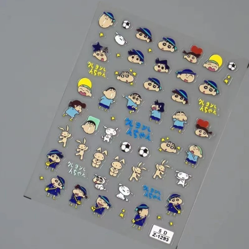 Crayon Shin-chan Creative Paper Guka Notebook Embossed Stickers Cartoon Phone Stickers Nail Art Stickers Accessories Gift view 2