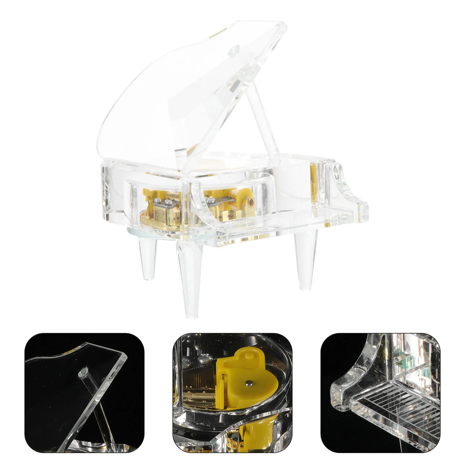 

Music Box Collection Gifts Desktop Decor Lovely Piano Decoration Funny Musical Small Size