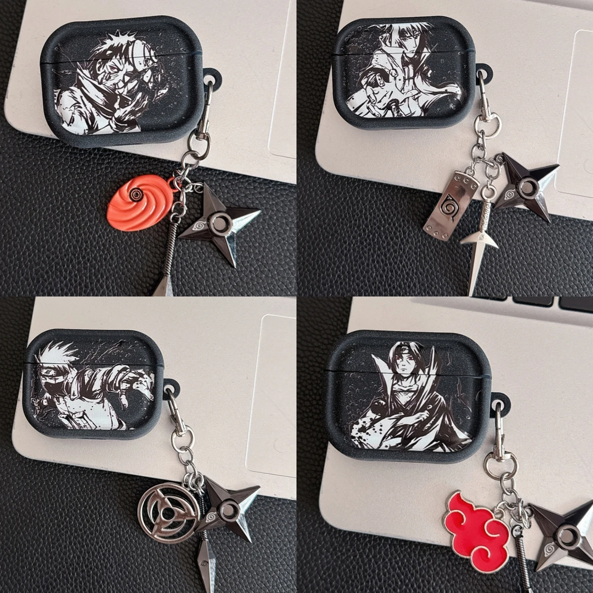 Japan Anime N-NARUTOS Uzumaki Itachi Kopfhörerhülle für Airpods 4 2 3 1 Pro 3 2 Kabellose Bluetooth-Kopfhörer Schutzhülle