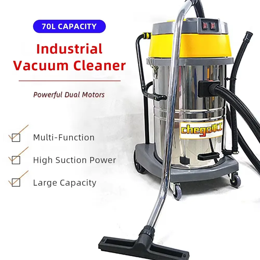 Industrial Vacuum Cleaner Powerful High-power Factory Workshop Vacuum Dust Decoration 30L/70L 3000w Big Suction Dust Collector