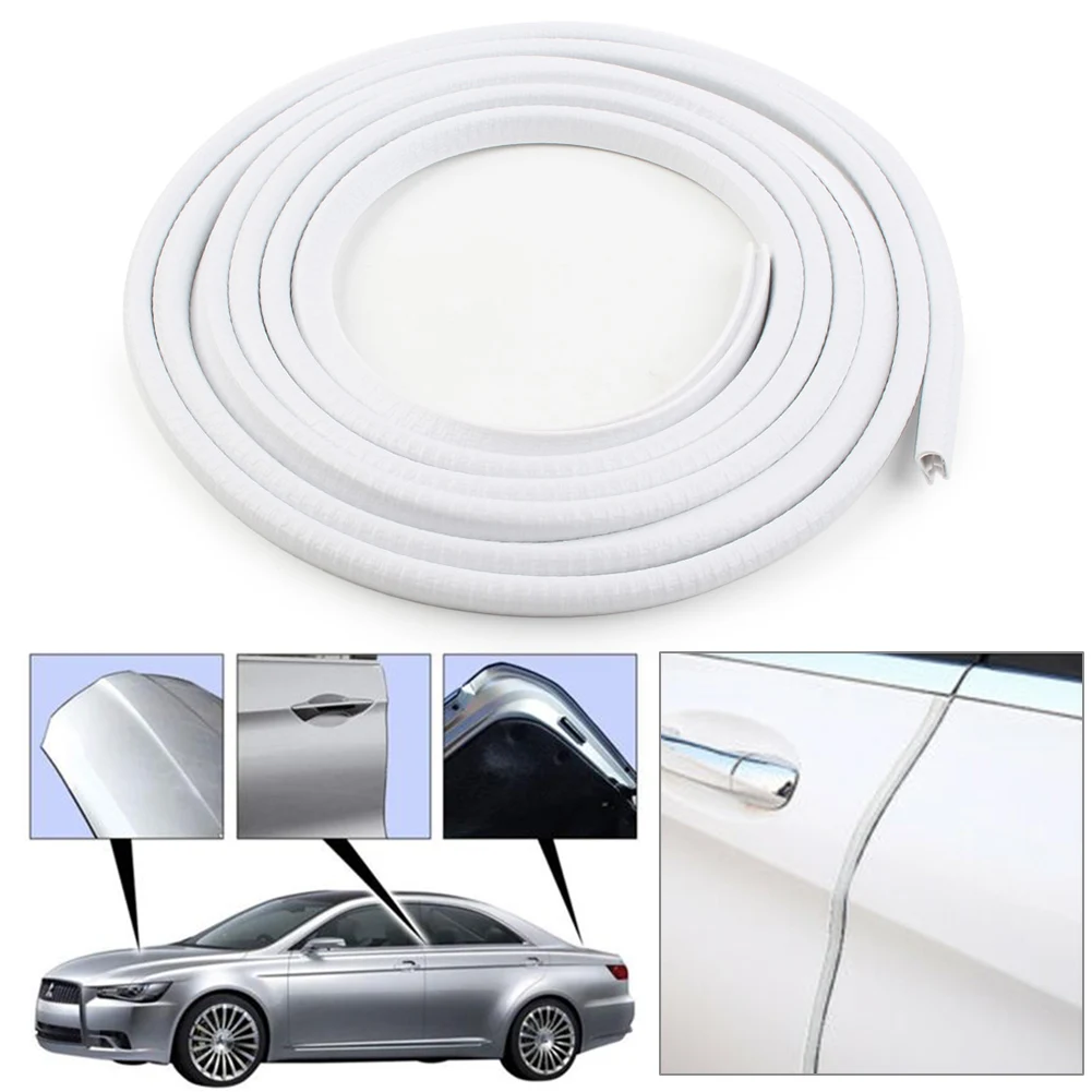 

Car Weatherstrip Door Edge Guard Moulding Trim Rubber Edge Strip Seal with Steel White