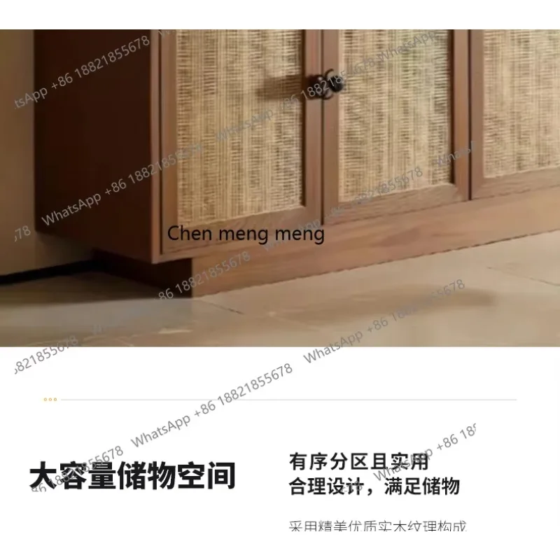 خزانة جانبية لتناول الطعام من الخشب الصلب على طراز الأغنية بسيطة وعصور الوسطى، وخزانة أحذية، وغرفة معيشة على الحائط، وقاعة المدخل H #6