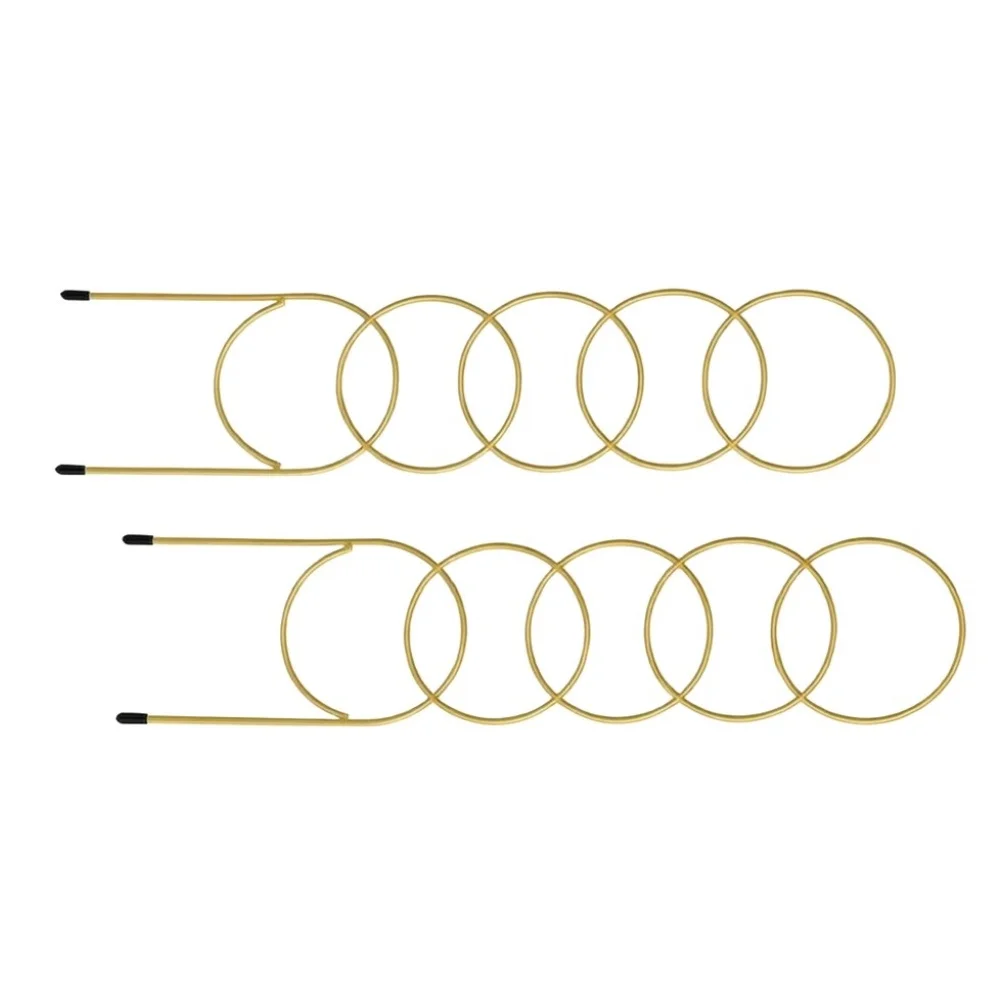 Metal Plant Trellis for Indoor For Climbing Plants 45 x 10 cm Black and Gold Finish Includes 2 Units and 20 Green Tie Straps