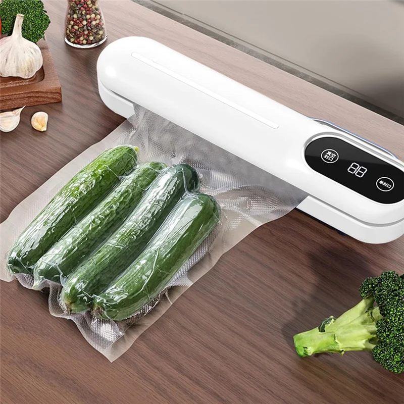 Ad24 máquina seladora a vácuo toque de sucção automática aferidor de alimentos com sistema de vácuo externo modos secos e úmidos frescos