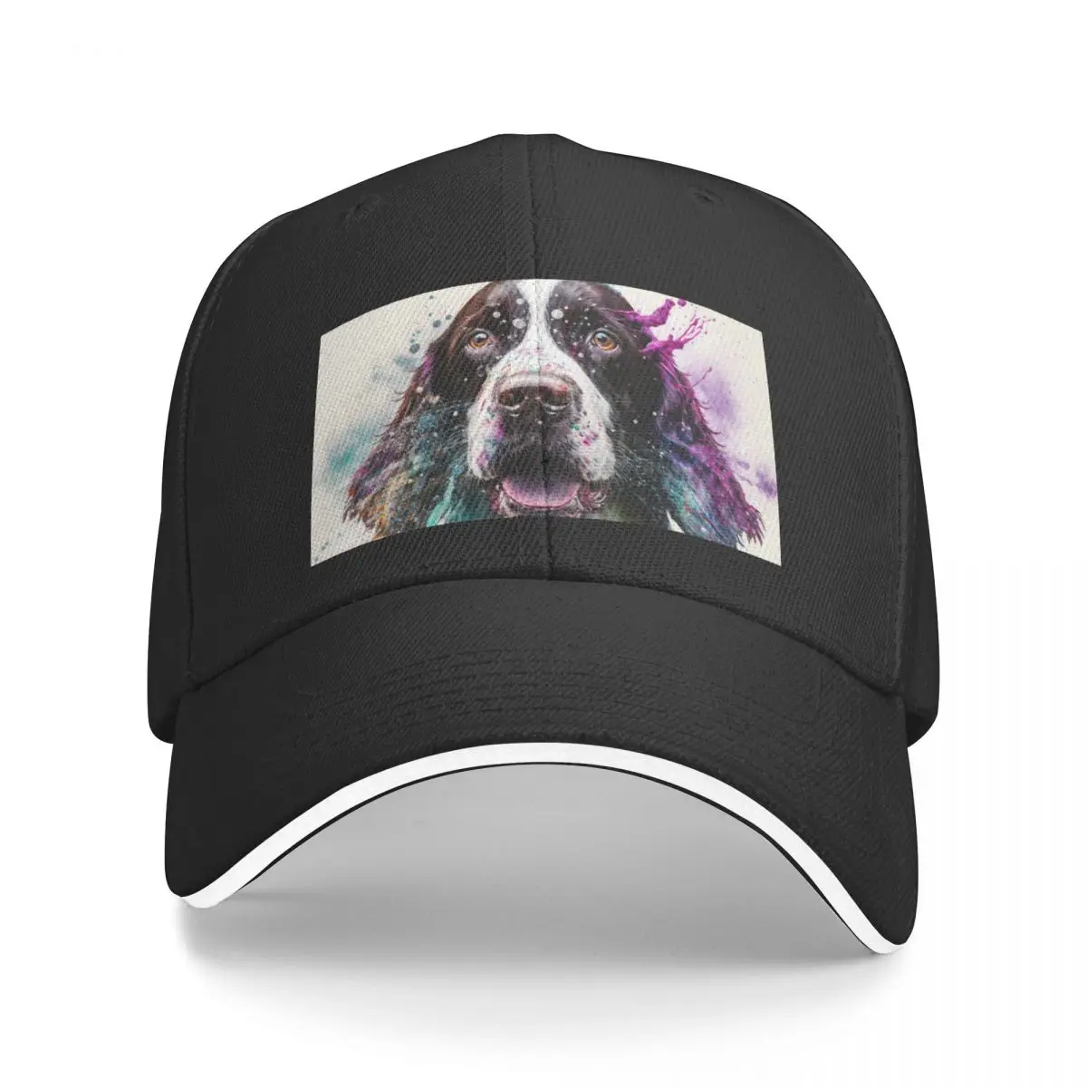 English Springer Spaniel Dog Synesthetic Splash Painting Artwork Baseball Cap New In Hat tea Hat Mens Women's