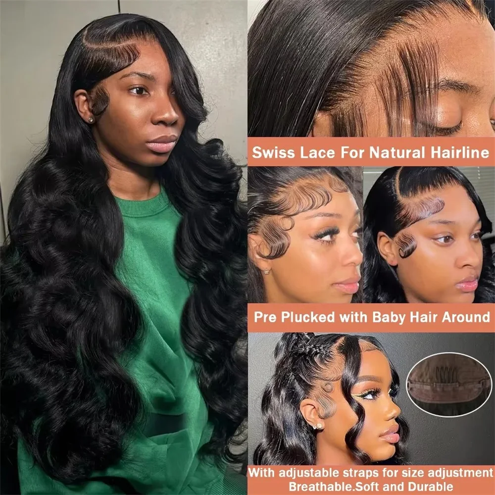 30 38 Inch Body Wave Lace Front Wig 13x4 13x6 Lace Frontal Wigs HD Lace Frontal Brazilian Wigs Human Hair Wigs For Black Women