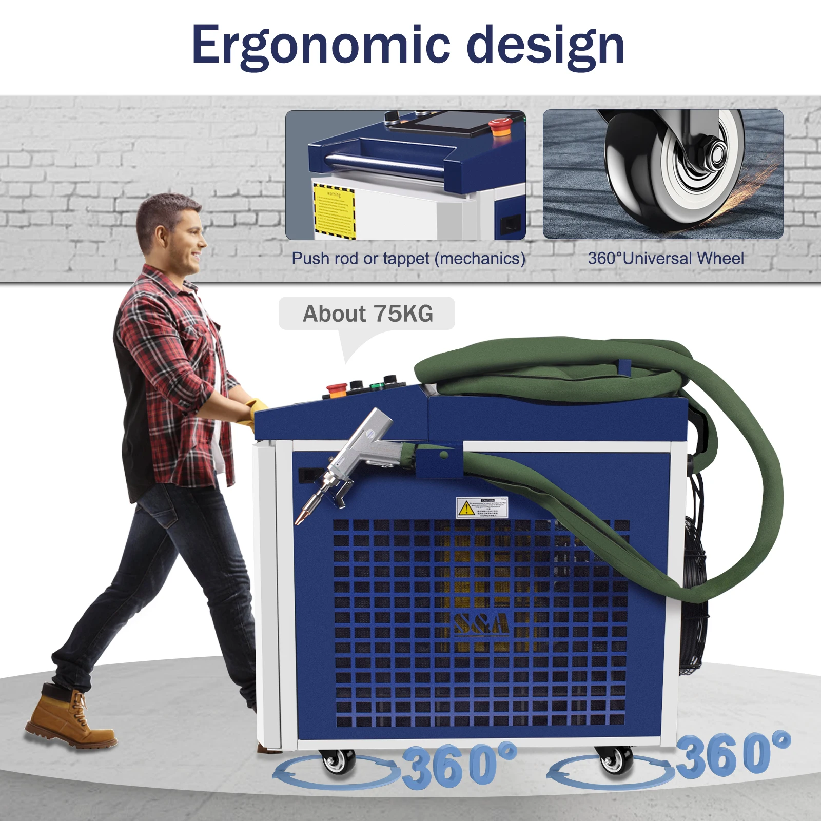 Soldador láser Raycus de 2000W, máquina cortadora de limpieza de soldadura láser de fibra de 1500W, limpieza de costuras, refrigeración por agua S & A