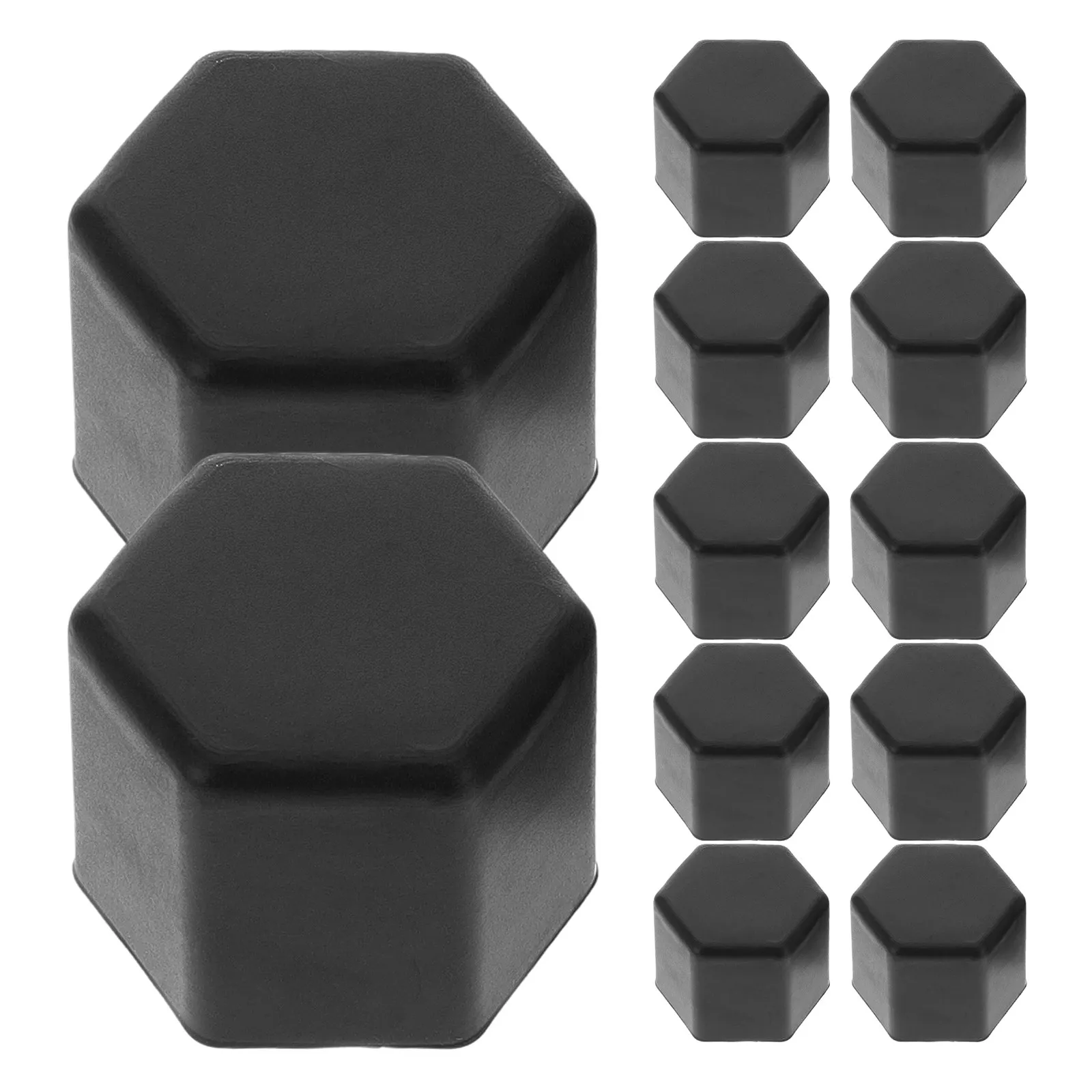 40Pcs Wheel Hub Decoration Covers Black 22Mm Silicone Hexagonal Tire Bolt Caps Rustproof Dustproof Car Lug Nut Rim Protector