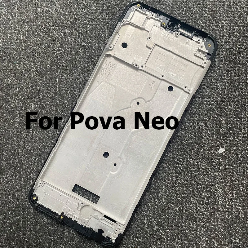 Middle Frame Front Bezel Cover Metal Chassis Housing Back plate LCD Holder For Tecno Pova Neo LE6 LE6h