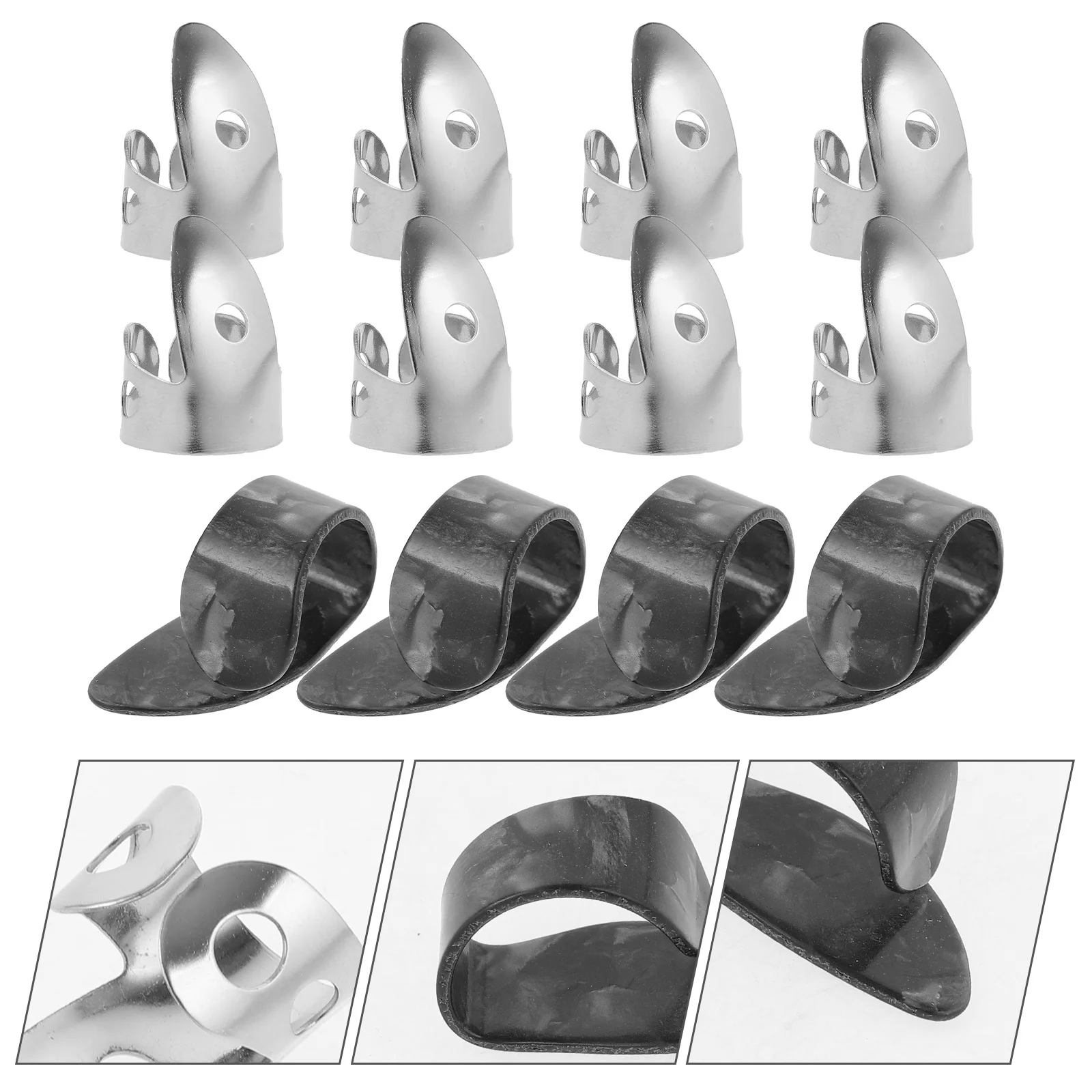 

12Pcs Guitar Picks Variety Pack Thick Electric Acoustic Folk Thumb Finger Picks Durable Accessories Guitar Accessories Kit