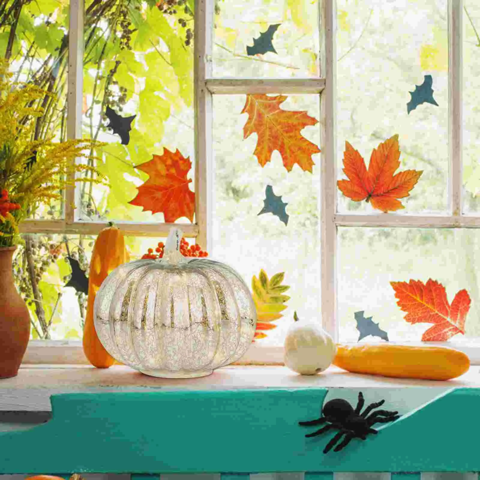 Luci Decorative per esterni Halloween Glass LED up Jack-o-lantern Child Night Fall Decoration Pumpkin