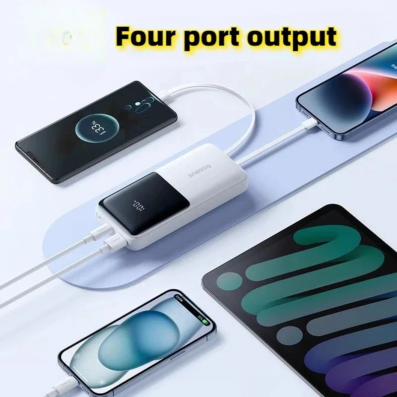 

Power Bank 20000mAh PD 22.5W Super Fast Charging Phone External Battery Powerbank Double Lines Charger 3C Certification