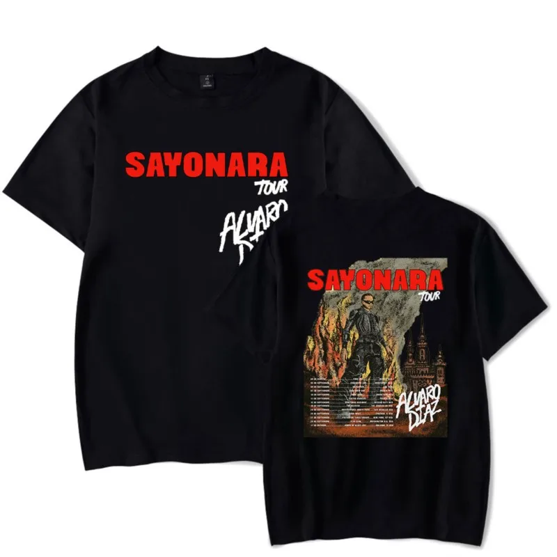 2024 Alvaro Diaz Sayonara Tour T-Shirt Merch Women/Men Unisex Summer Hiphop O-neck Short Sleeve Tshirt Tee Streetwear