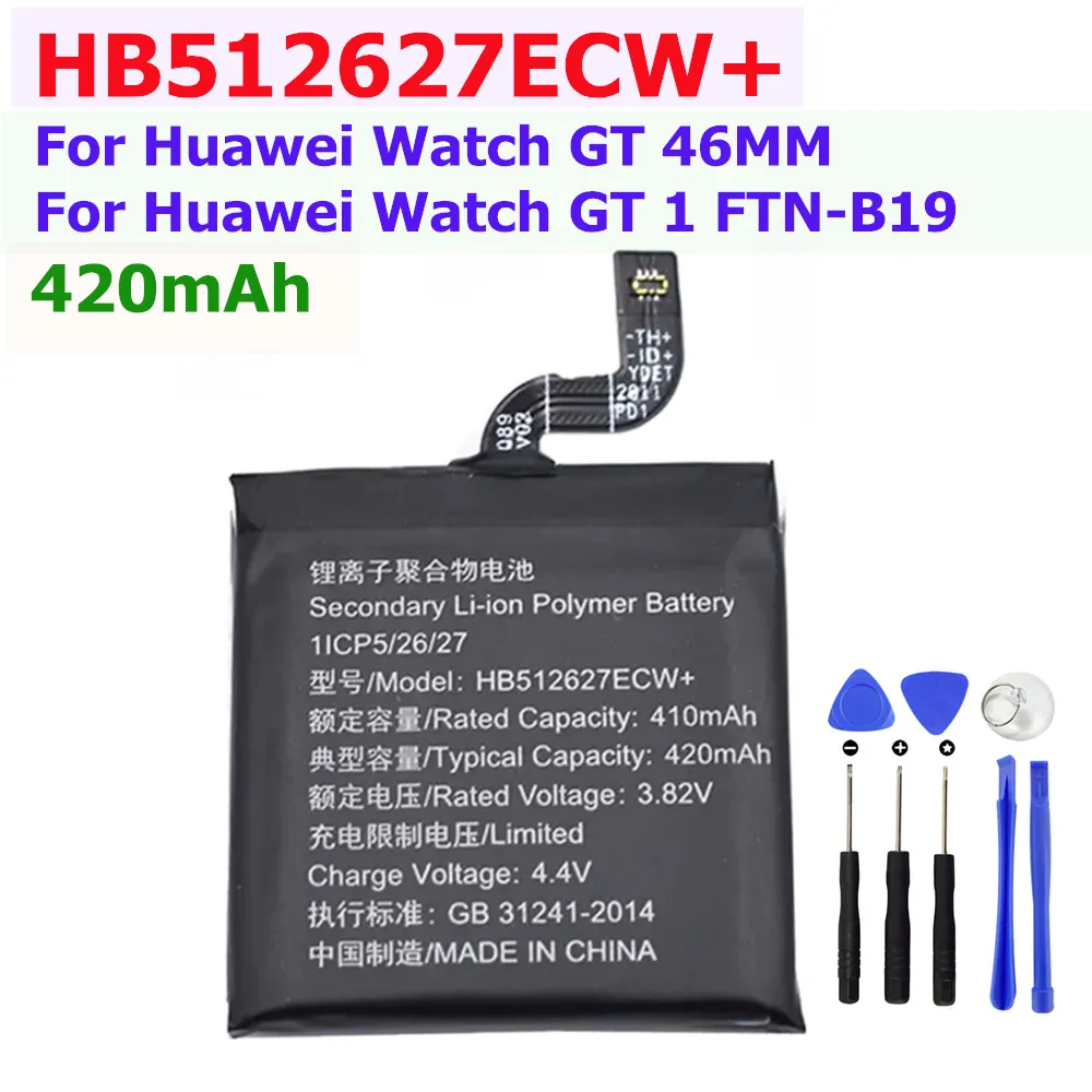 Original New Battery for Huawei Watch 1 2 Pro 4G GT 2 GT2 42mm 46mm HB532729ECW HB512627ECW HB302527ECW HB472023ECW HB442528ECW