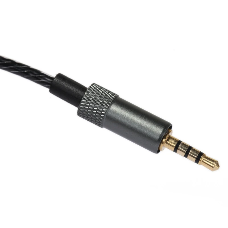 2,5 мм сбалансированный штекер для самостоятельной сборки наушников аудиокабель для ремонта наушников сменный шнур OFC черный провод