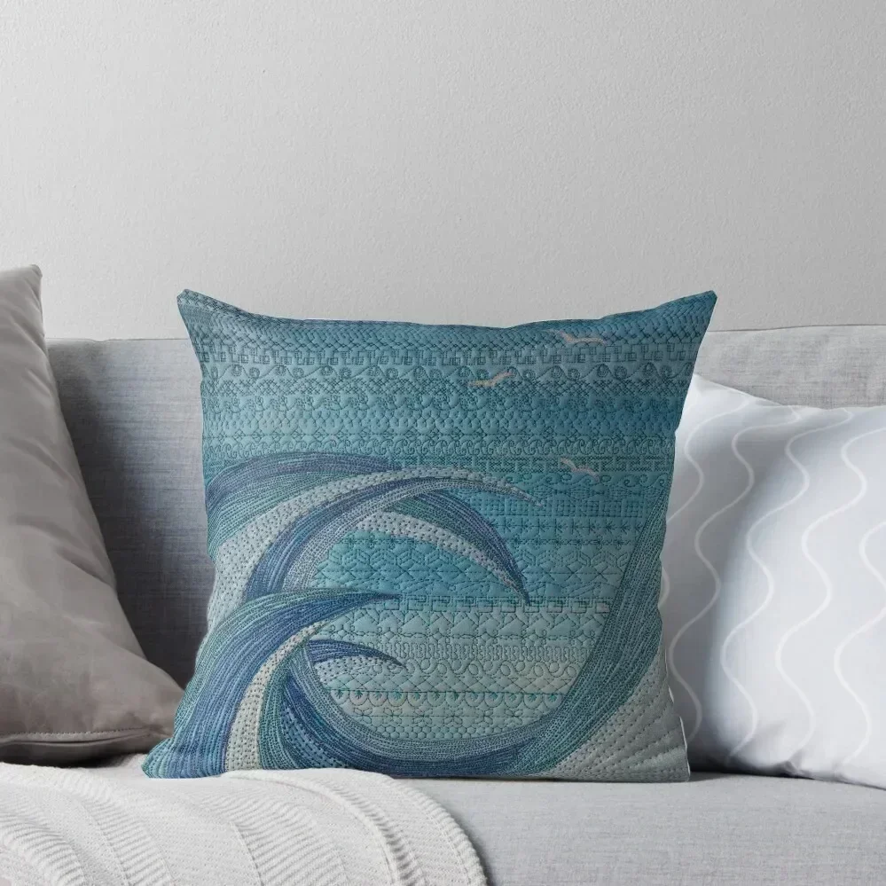 

The Churning (embroidered seascape) Throw Pillow christmas decorations 2025 Covers For Sofas Pillowcases For Pillows pillow